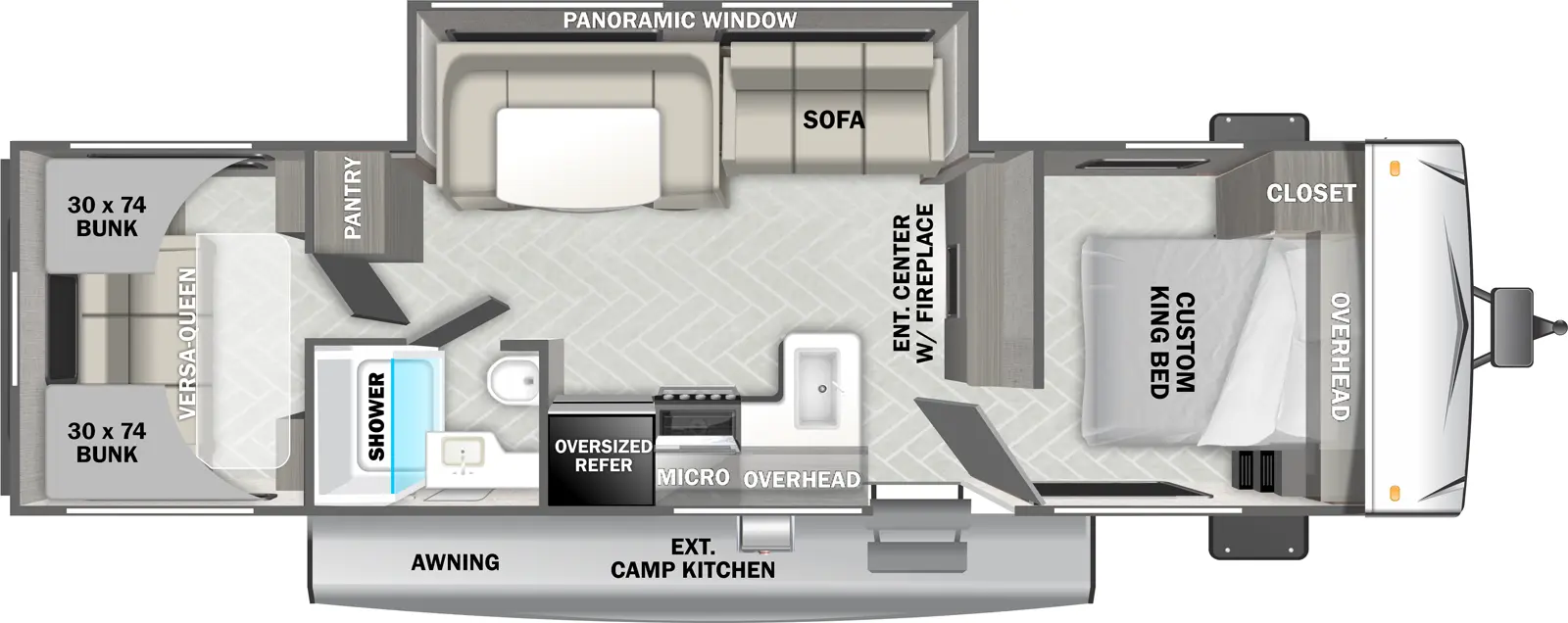 Evo East T2800BHL - DSO Floorplan